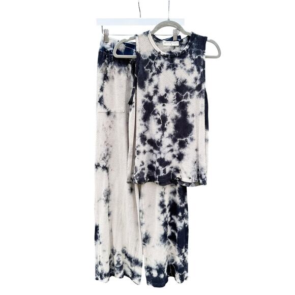 Electric & Rose Pants - ELECTRIC & ROSE Tie Dye Mesh Knit Tank & Pant Coordinated Set Small S